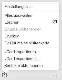 Kalender-Menü