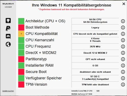 Windows 11 Kompatibilitätstest